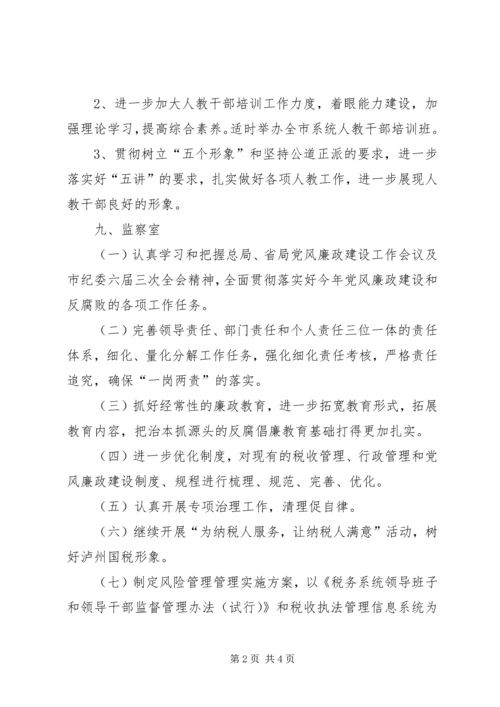 全市国税工作要点精编.docx