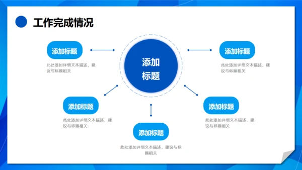 翻页创意蓝色简约风工作总结汇报通用PPT模板