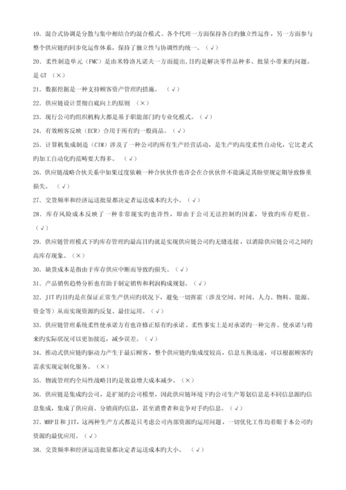 供应链综合管理复习题.docx