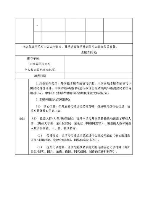 志愿者登记及活动记录表宜昌市疾病预防控制中心