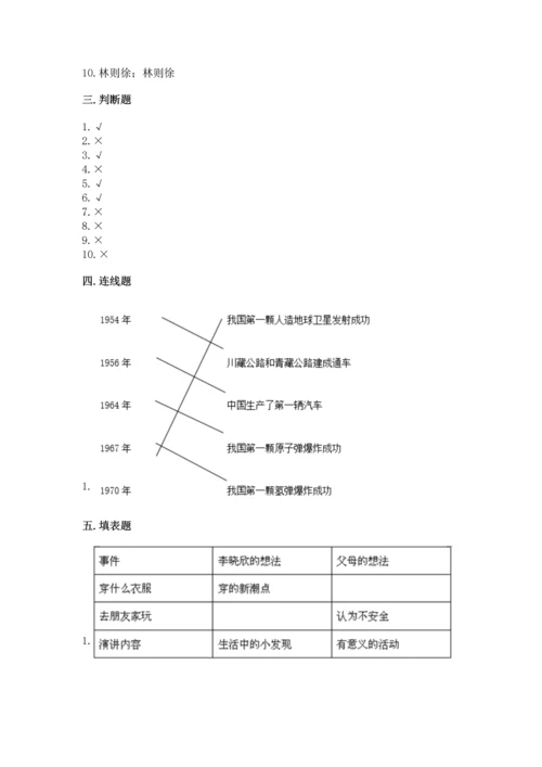 部编版五年级下册道德与法治期末测试卷附答案（巩固）.docx