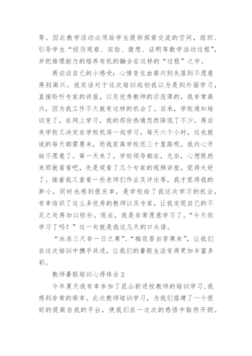 教师暑假培训心得体会.docx