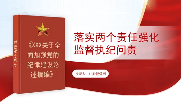 落实两个责任强化监督执纪问责党课PPT课件