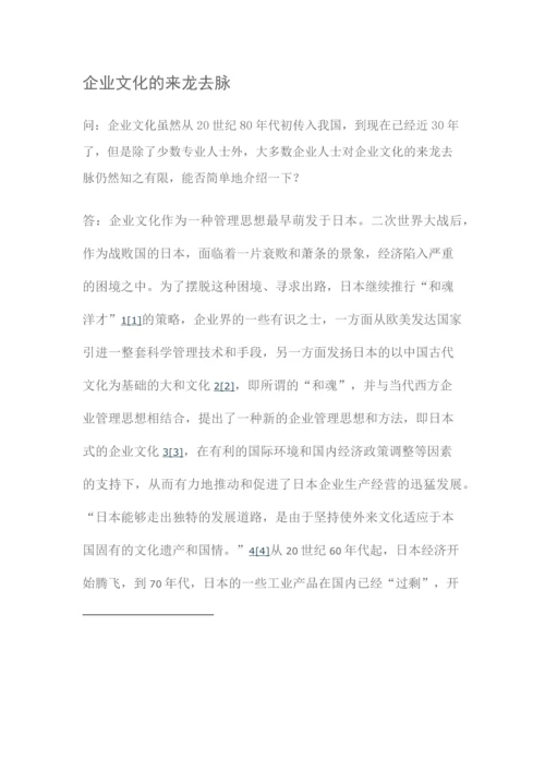 企业文化的来龙去脉.docx