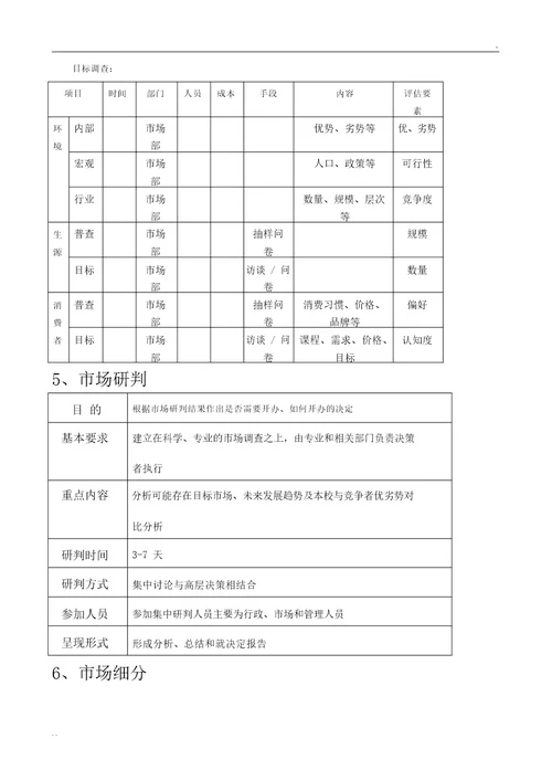 培训学校筹建方案参考