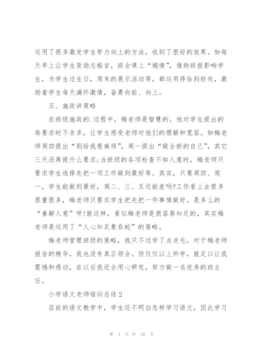 小学语文老师培训总结10篇.docx