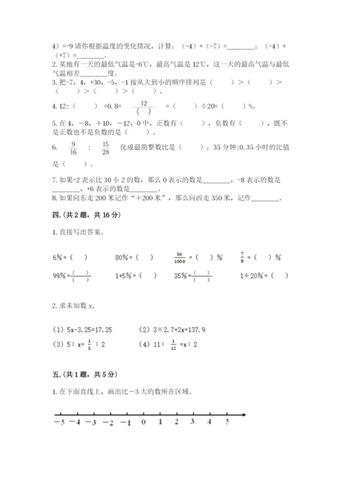 人教版数学小升初模拟试卷附参考答案【b卷】.docx