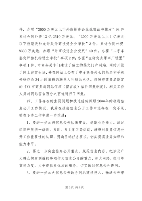 商务局信息公开工作报告 (2).docx