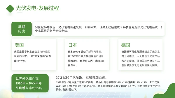 太阳能板光伏发电PPT模板