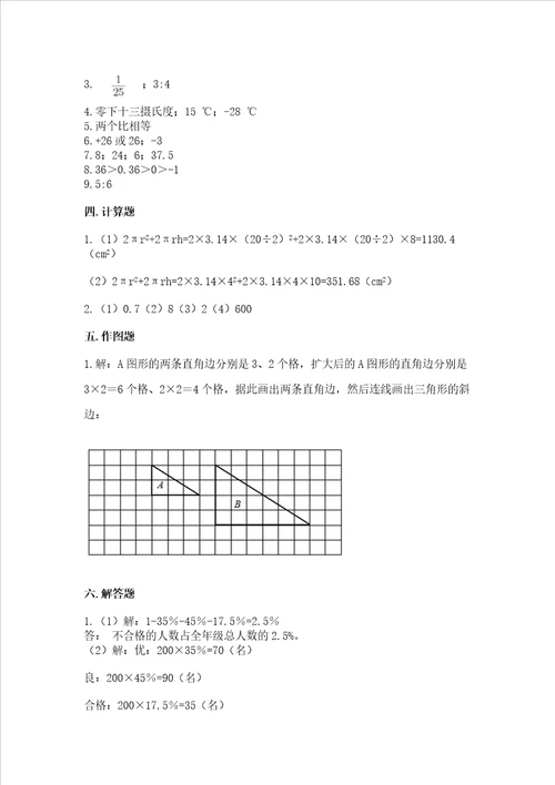 小学数学六年级下册小升初期末测试卷附答案典型题