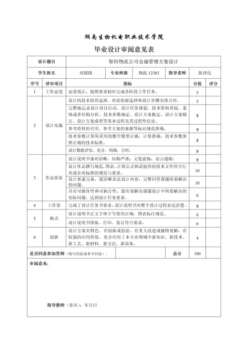 毕业设计(论文)-智科物流公司仓储管理方案设计.docx