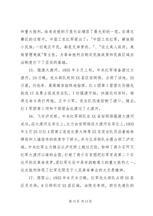 重走长征路团日活动心得 (5).docx