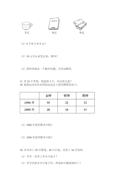 二年级上册数学应用题100道带下载答案.docx