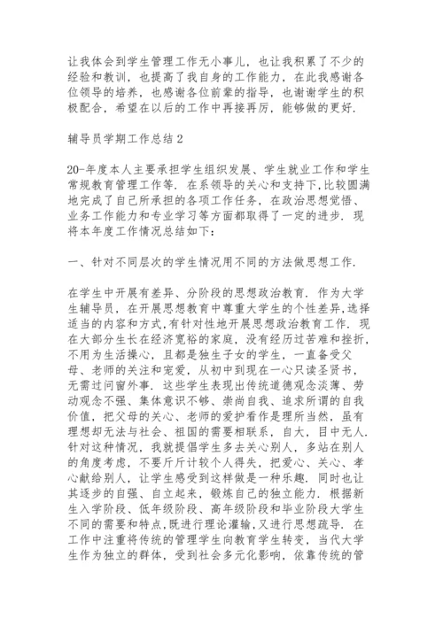 辅导员学期工作总结10篇.docx