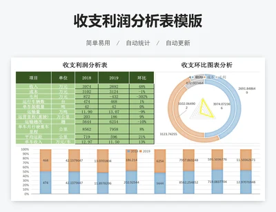 收支利润分析表模版