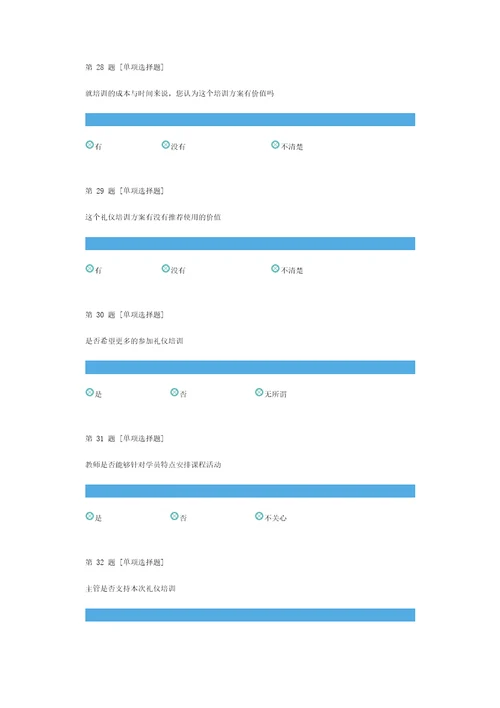 礼仪培训需求调查