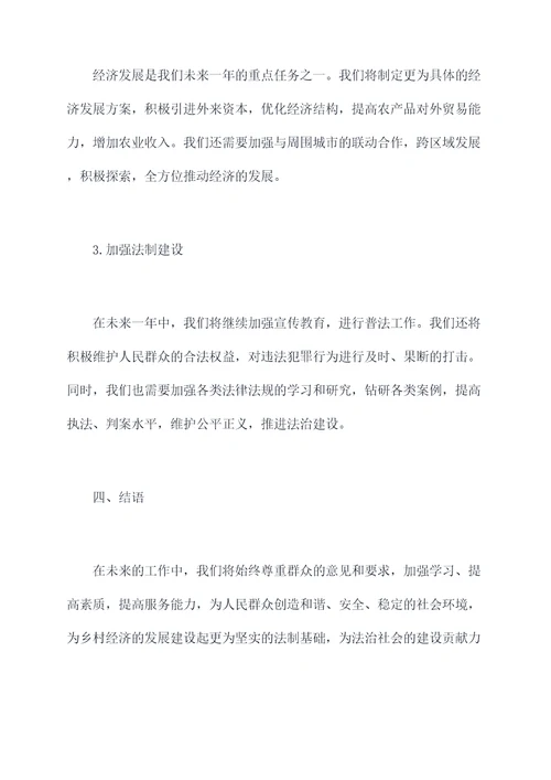 乡镇政法委员会述职报告