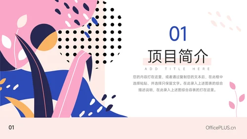 粉蓝时尚品牌商业项目计划书PPT模板
