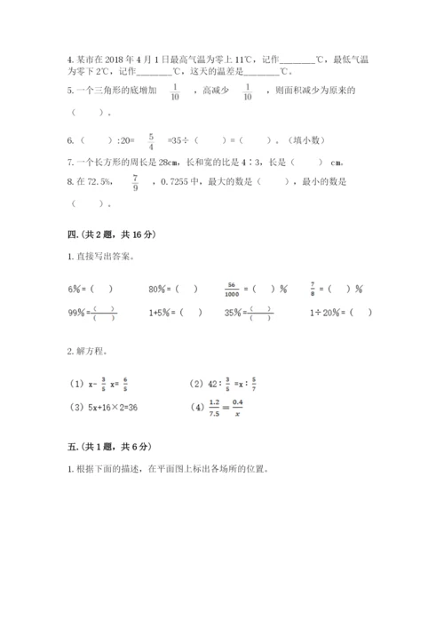 小学六年级数学期末自测题精品【能力提升】.docx