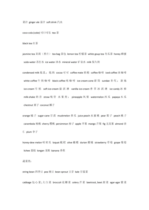 酒店日常英语及单词.docx