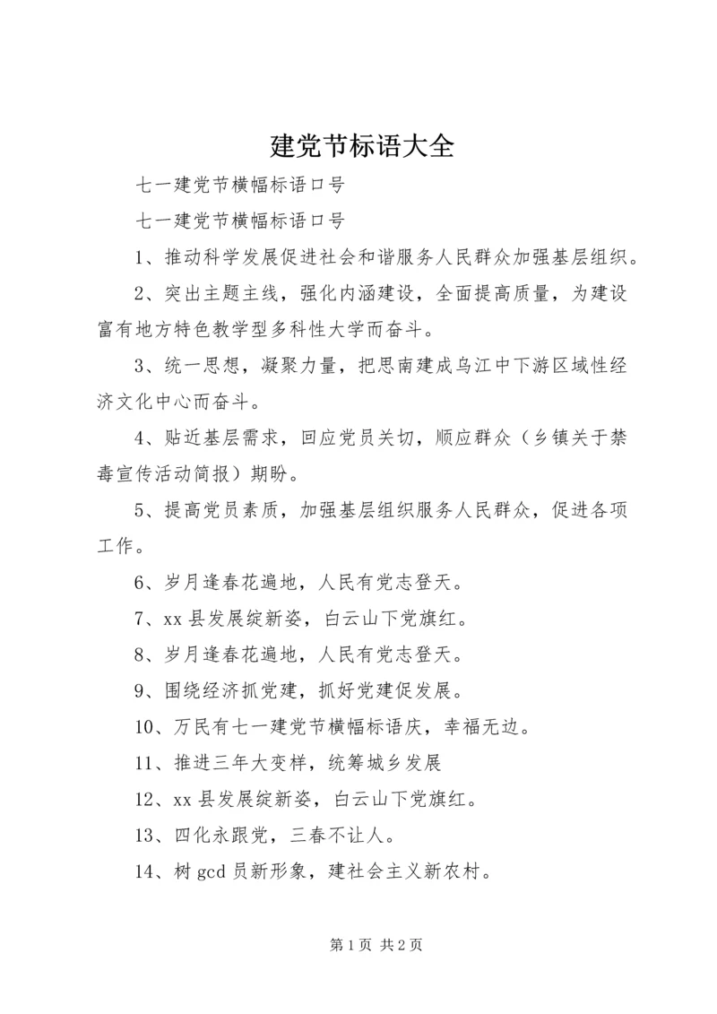 建党节标语大全 (4).docx