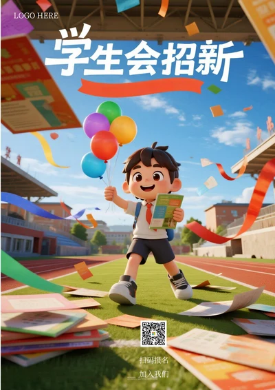 大学社团招新海报(学生会学生)