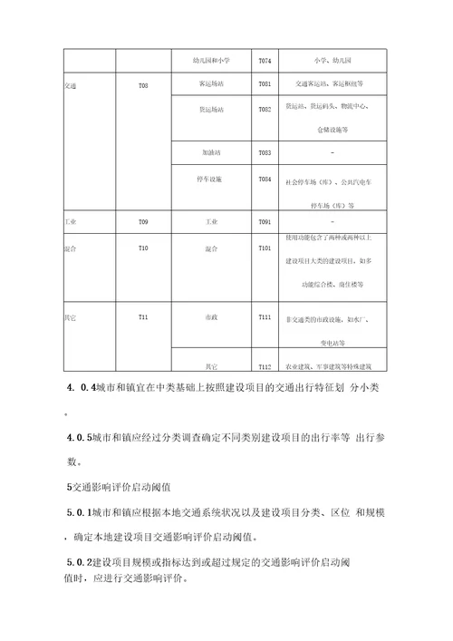 建设项目交通影响评价技术标准