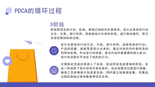 pdca循环图计划执行检查纠正汇报PPT模板