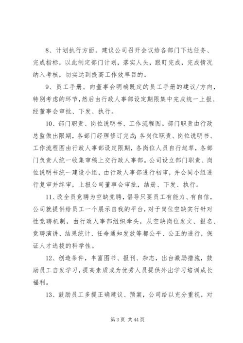 公司建议和意见范文.docx