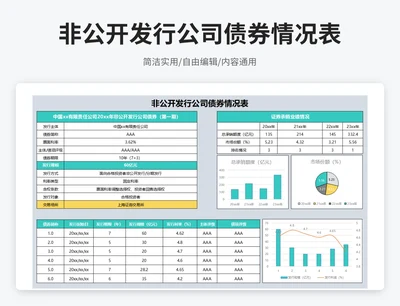 简约风非公开发行公司债券情况表