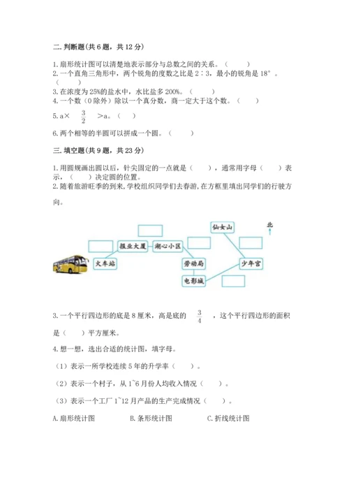 人教版六年级上册数学期末测试卷精品【易错题】.docx