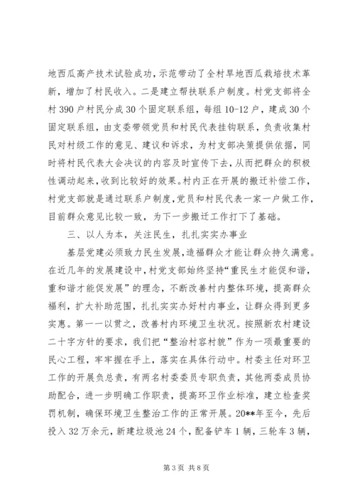 村党支部党建工作典型材料.docx