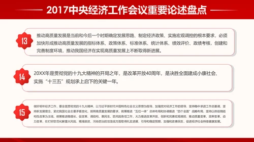 中央经济工作会议93个重要论述PPT模板