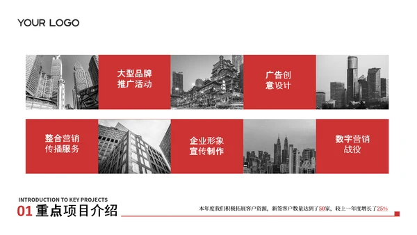 黑红色企业工作汇报PPT模板