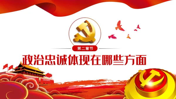 对党忠诚以政治忠诚坚定维护核心党建党课ppt