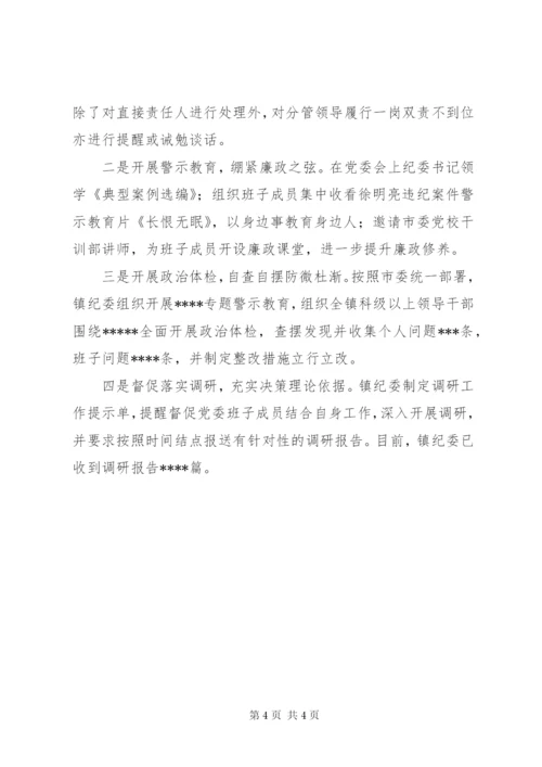 乡镇纪委履行同级监督责任情况汇报.docx