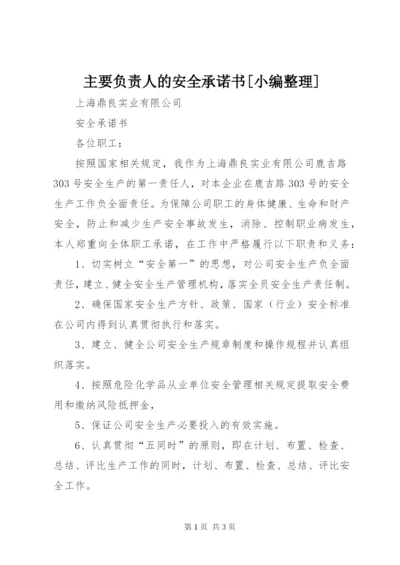 主要负责人的安全承诺书[小编整理].docx