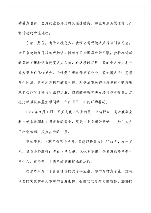 2022置业顾问的工作总结