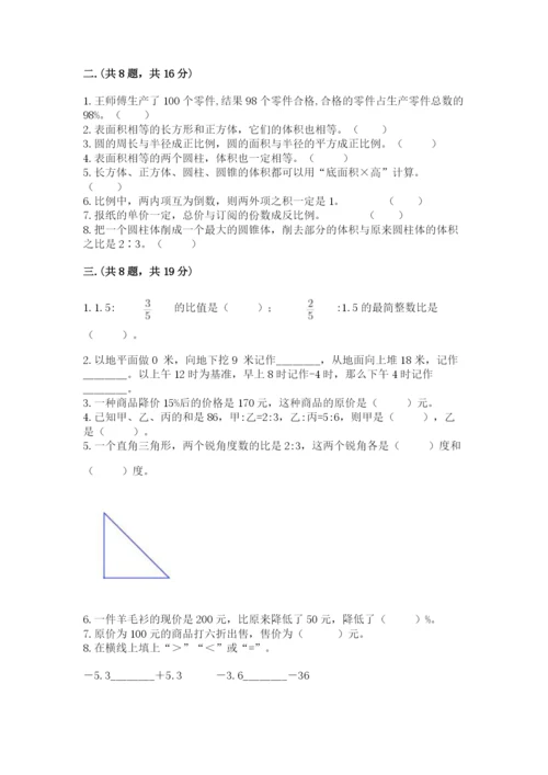 北师大版小升初数学模拟试卷【网校专用】.docx