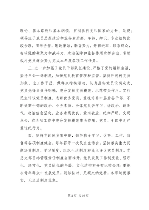 村党支部201X年开展基层组织建设年活动自查报告.docx