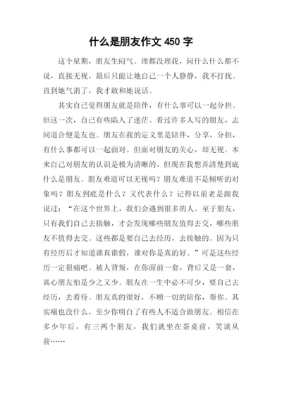 什么是朋友作文450字.docx