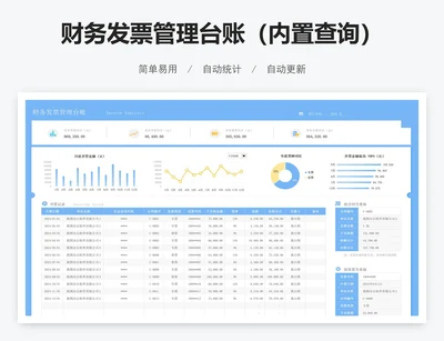 财务发票管理台账（内置查询）