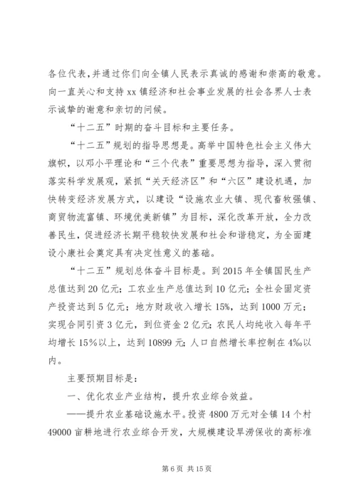 乡镇政府人民代表大会工作报告-.docx