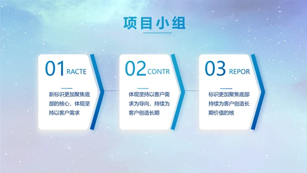 蓝色唯美星空公司企业宣传简介动态PPT