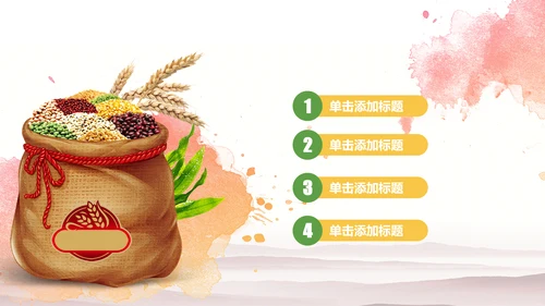 五谷杂粮农产品介绍宣传汇报PPT模板