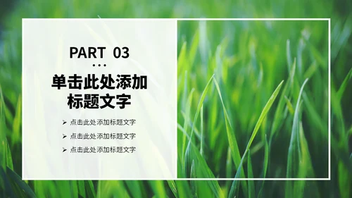 绿色的田野春天生态农业通用PPT模板