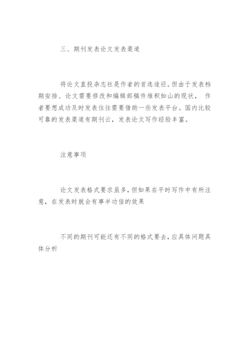 期刊发表论文格式和投稿格式要求精编.docx