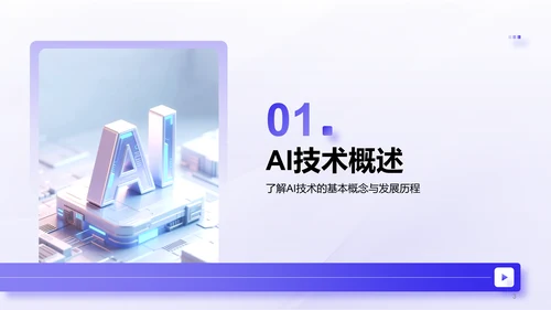 紫色商务风AI技术企业级应用报告PPT模板