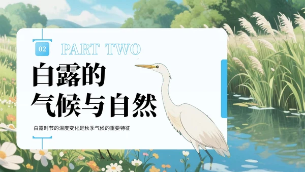 蓝绿色中国风白露节气知识宣传PPT