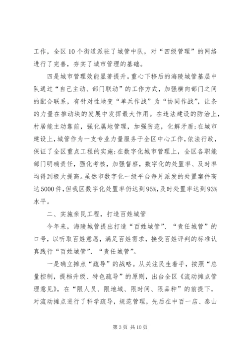 城管局工作报告范文.docx